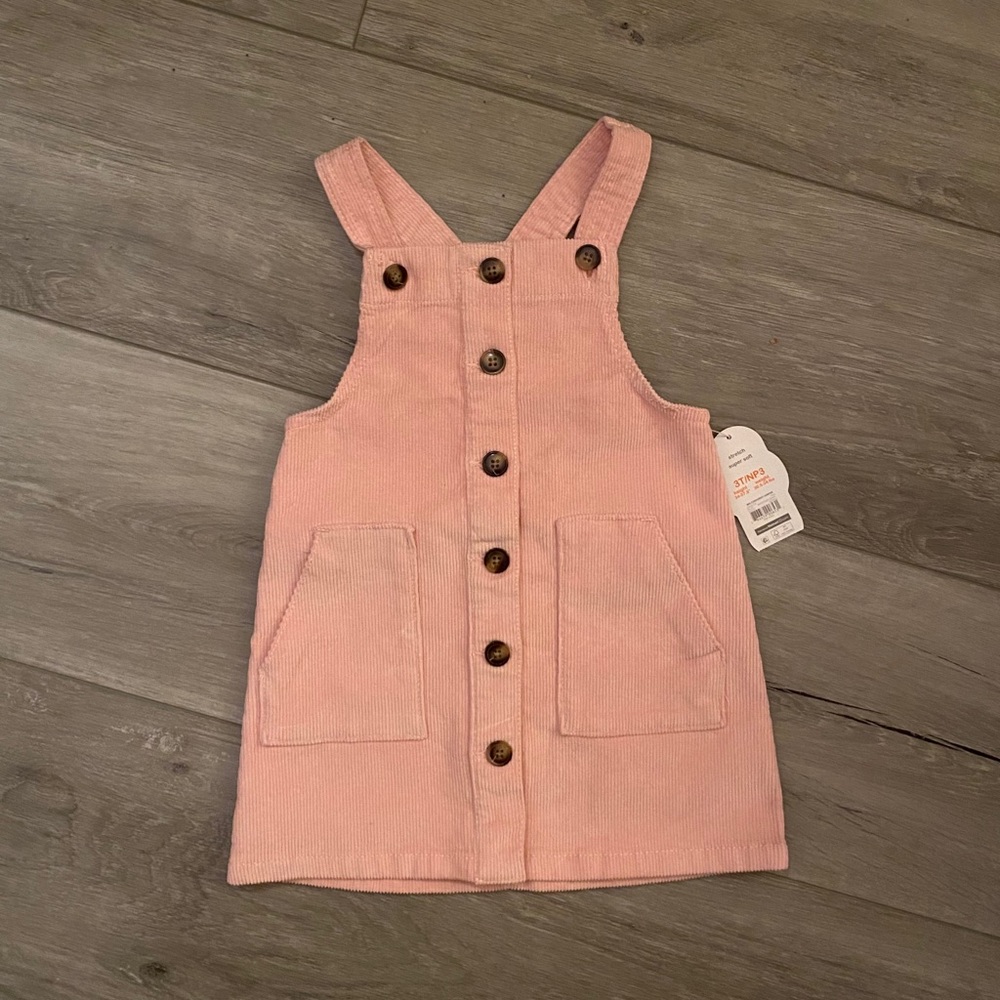 3T baby girl pink corduroy dress